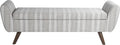 HomePop 60' Modern Storage Bench - Gray Striped Pattern
