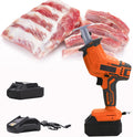electric reciprocating bone saw electric butchers saw Handheld Reciprocating Saw Battery Powered Multifunctional Reciprocating Saw for Cutting Meat Beef Fish Ribs,A