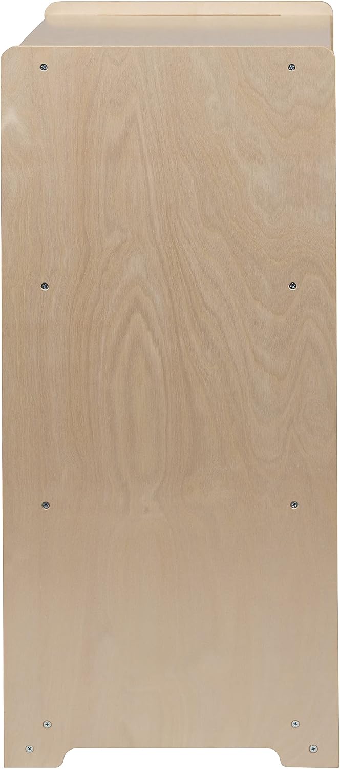Flash Furniture Hercules Wooden 3 Section School Classroom Storage Cabinet for Commercial or Home Use - Safe, Kid Friendly Design - 36'H (Natural)