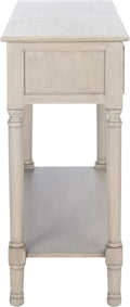 Safavieh Home Collection Haines Greige 2-Drawer Bottom Shelf Console Table
