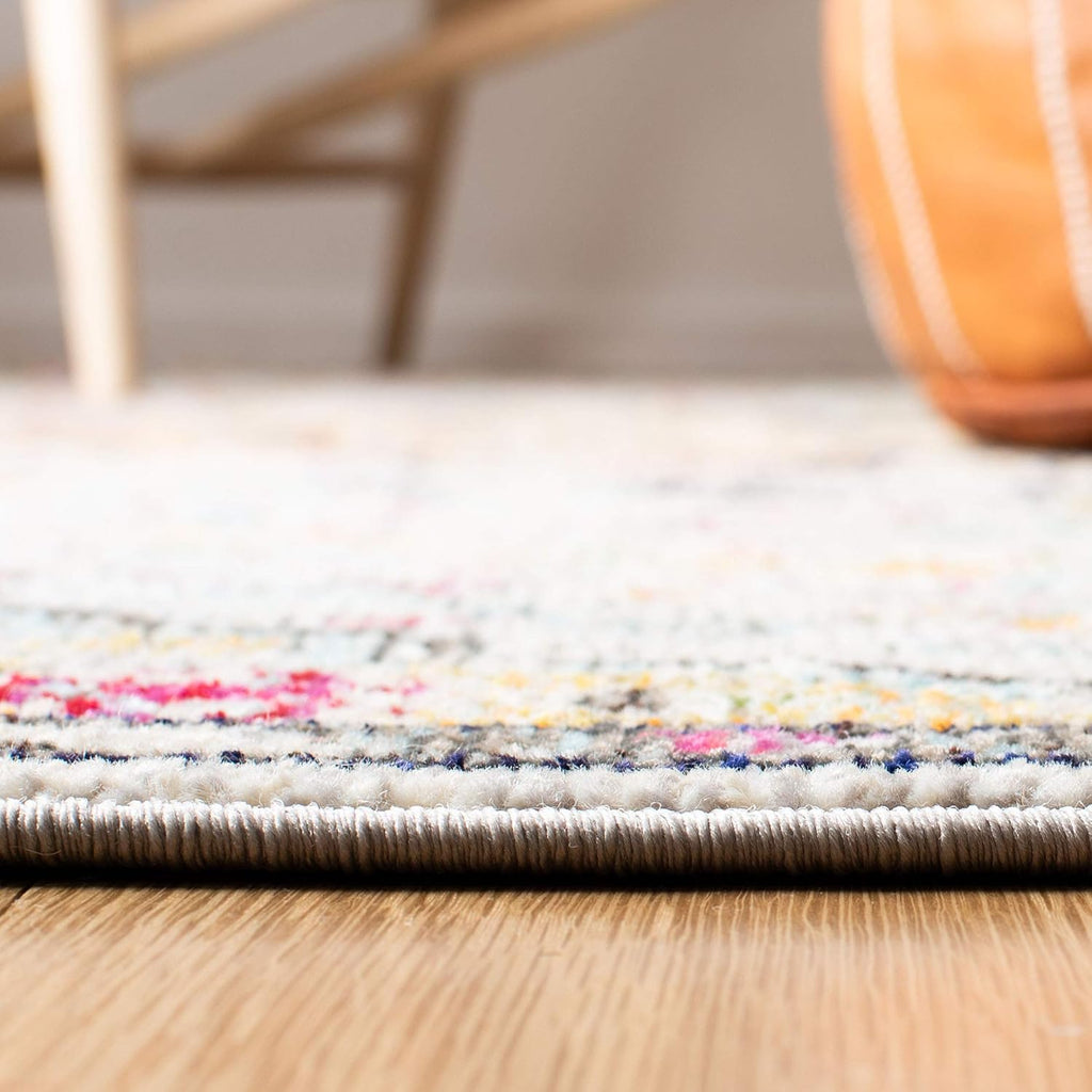 SAFAVIEH Madison Collection Runner Rug - 2'2' x 8', Grey & Gold, Boho Chic Medallion Distressed Design, Non-Shedding & Easy Care, Ideal for High Traffic Areas in Living Room, Bedroom (MAD447G)