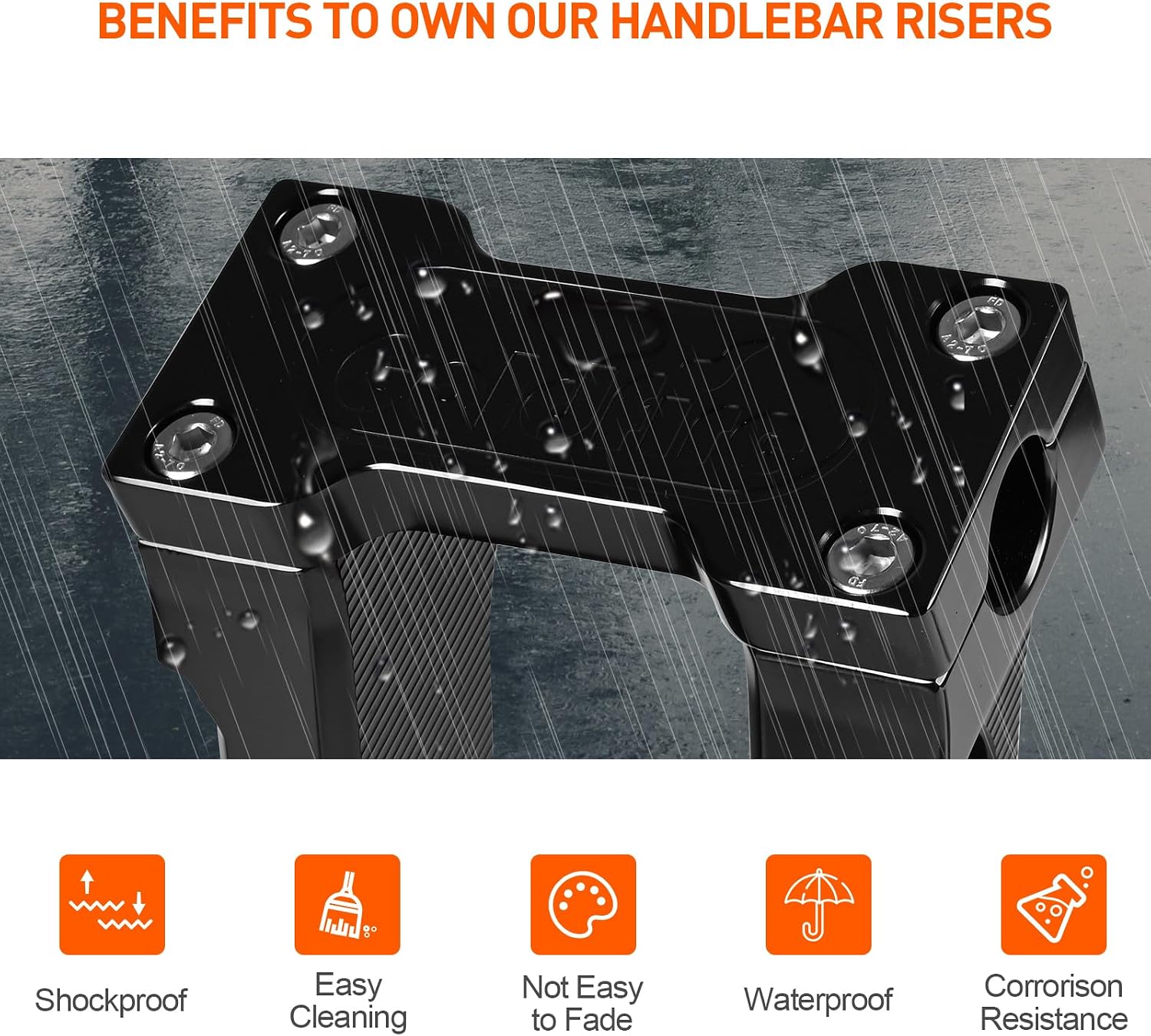 Aluminum CNC straight-type universal handle lift frame, suitable for Harley, Dyna Softail Sportster low rider models, Fat Street Bob FLSL FXBB FXBR FXLRST models (8 inch)