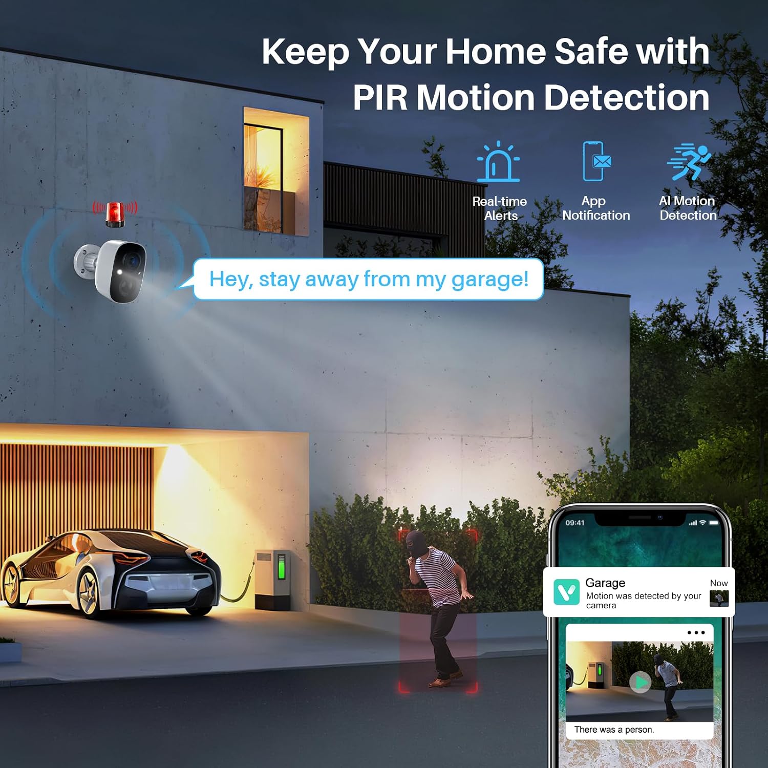 MaxiViz Security Cameras Wireless Outdoor (4 Pack), Battery Powered Cameras for Home Security with AI Motion Detection, 2K Color Night Vision, 2-Way Talk, IP66 Weatherproof, SD/Cloud Storage