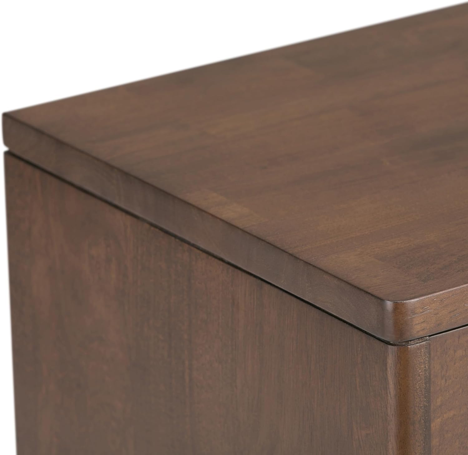 SIMPLIHOME Harper Storage Cabinet - 30 inch Wide Solid Hardwood 2-Shelf Low Console Cabinet in Walnut Brown, Mid-Century Modern Cupboard for Living Room with Sliding Doors and Adjustable Shelves