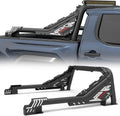 Heavy-Duty Roll Bar Compatible With Retractable Tonneau Covers With Rails | For Mid-Size Trucks Tacoma, Ranger, Colorado, Canyon, Frontier | Three installation methods No Drilling Installation