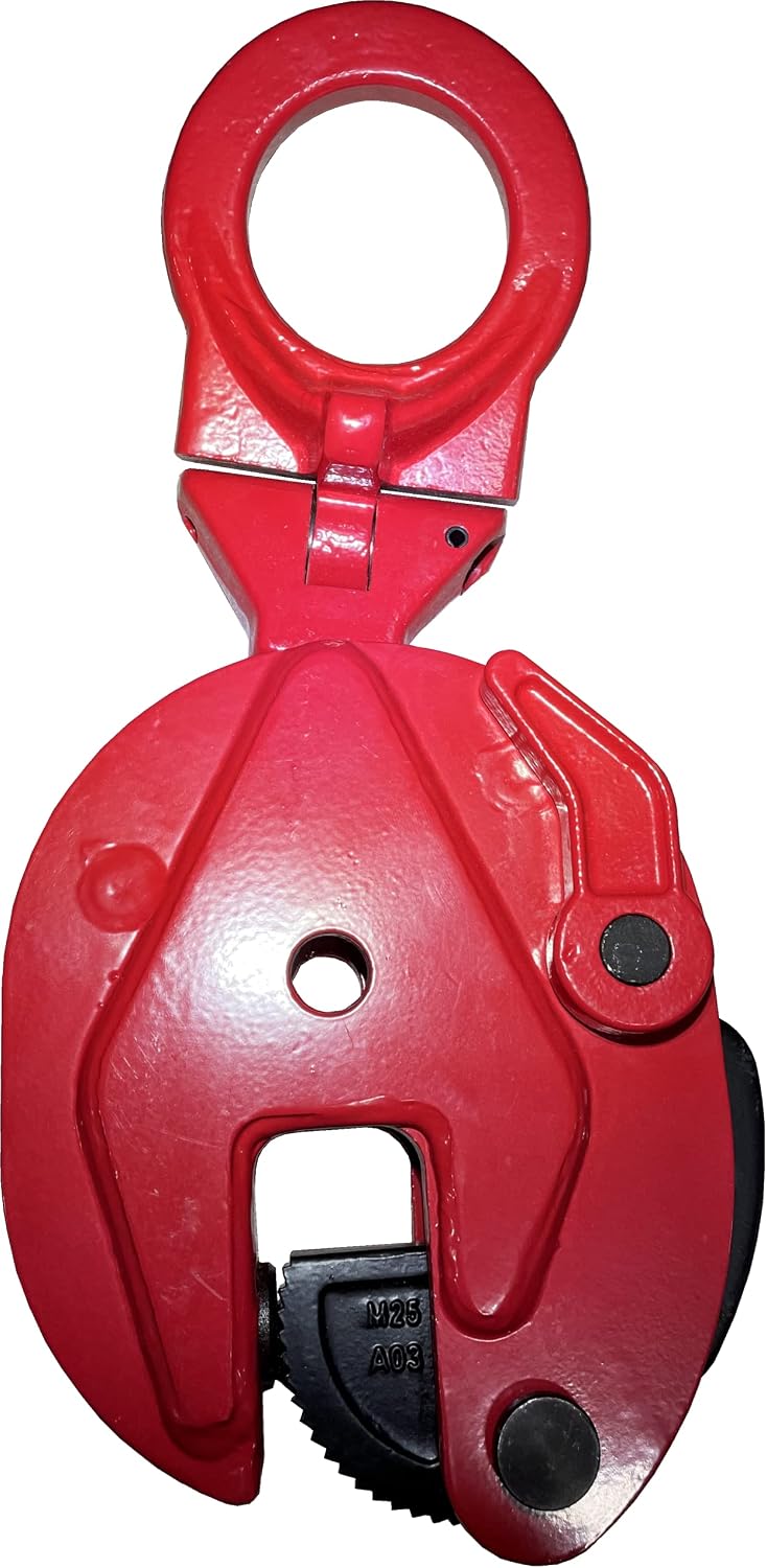 Vertical Plate Clamp - Heavy Duty Durable Lifting Clamp with Lock Handle 2200-6600 lb Working Load Limit (WLL) (6600lb 3Ton)