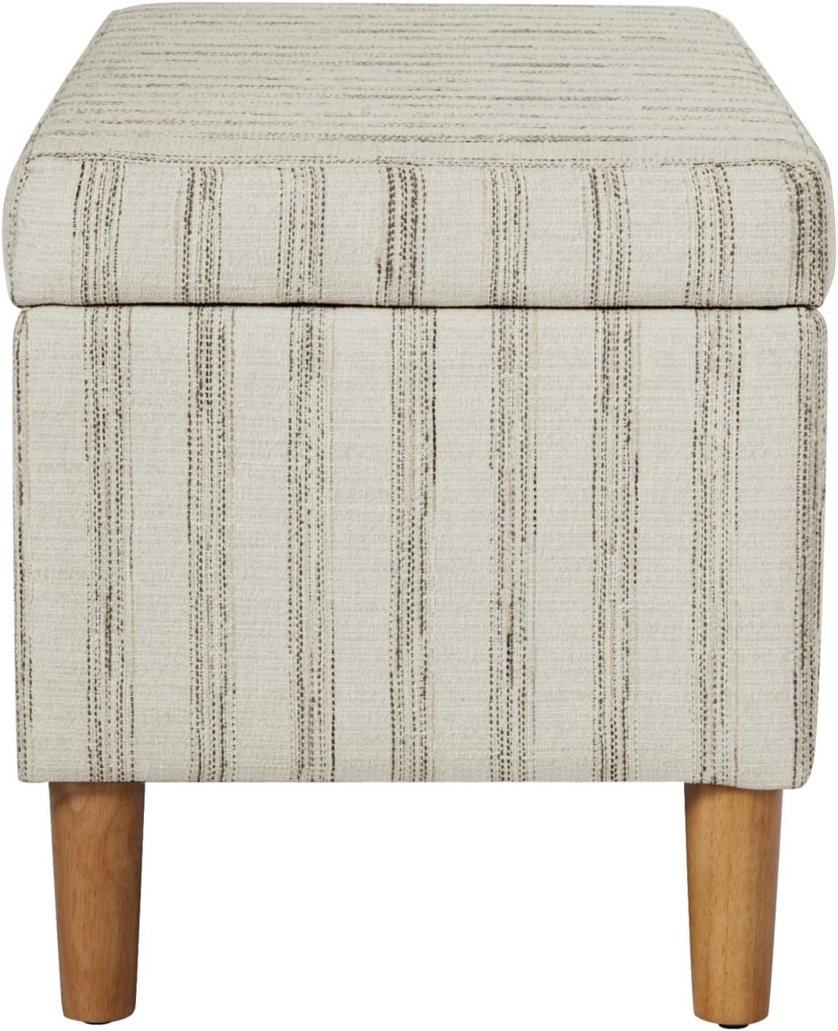 HomePop Malmo 36' Storage Bench - Gray & Cream Stripe