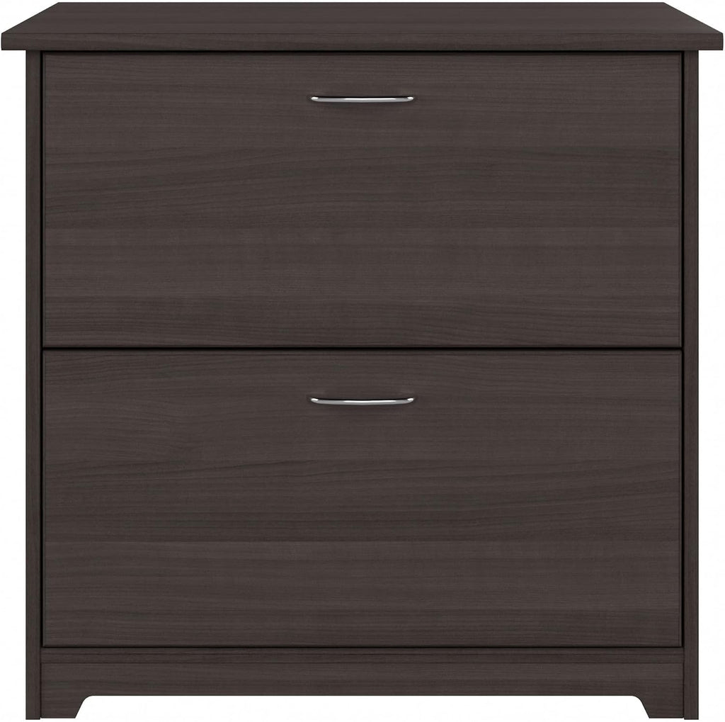 Bush Home Cabot 2 Drawer Lateral File Cabinet in Heather Gray, Home Office Chest for Letter, Legal, and A4-size Document Storage