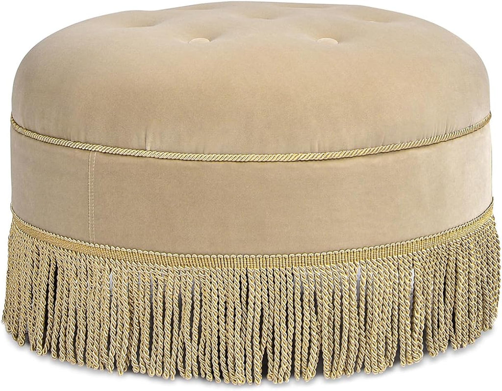 Jennifer Taylor Home Yolanda 24' Round Upholstered Accent Ottoman