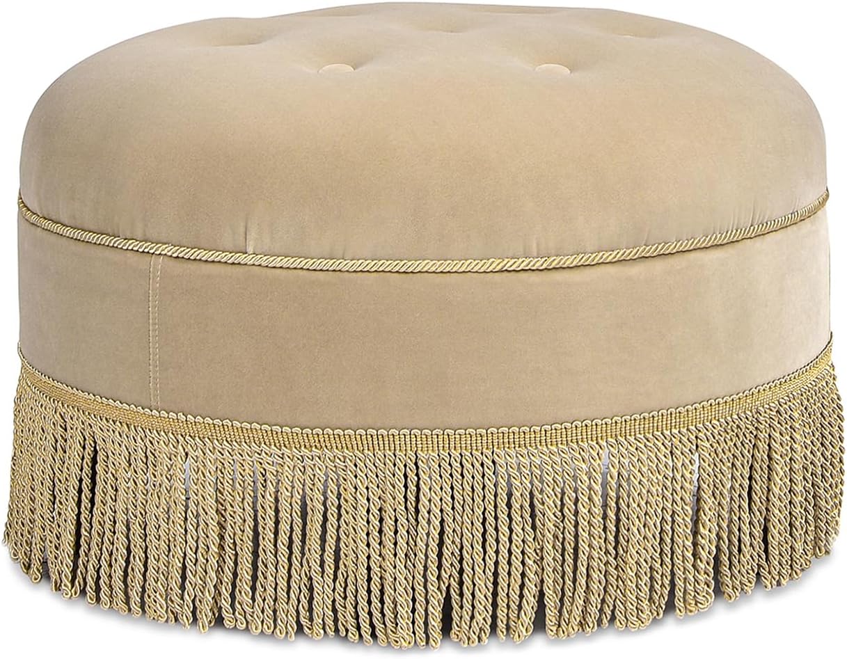Jennifer Taylor Home Yolanda 24' Round Upholstered Accent Ottoman