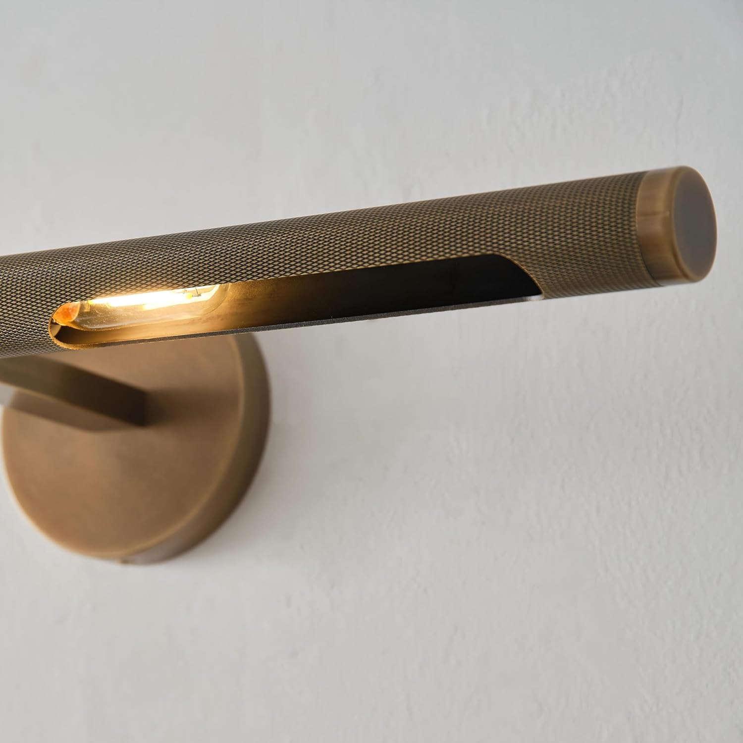 18 Inches Brass Picture Light, 360°Rotatable Decorate Wall Sconce, Vanity Lighting for Bedroom, Bathroom, Antique Brass Finished