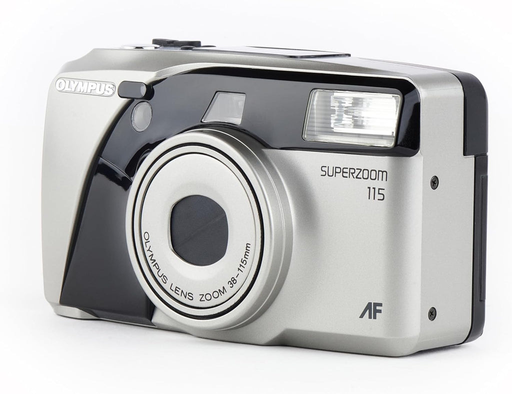 Olympus Superzoom 115 35mm Point & Shoot Film Camera – Compact Zoom Lens, Autofocus, Built-in Flash – Vintage Analog Camera for 35mm Film (Renewed)