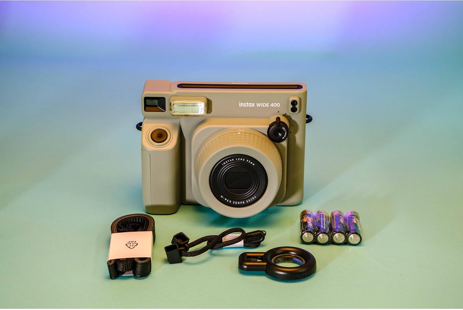 Fujifilm Instax Wide 400 Instant Film Camera Bundle with Fuji Instax-Wide Instant Film (40 Sheets) + Carrying Case + Photo Album + More