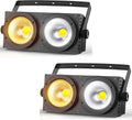 200W Blinder Stage Lights, 2-in-1 Warm & Cool White COB Spotlights, LED Par Lights with Auto/Sound/DMX/Master-Slave Audience Light for Events Wedding Theater Church Concert 2Packs