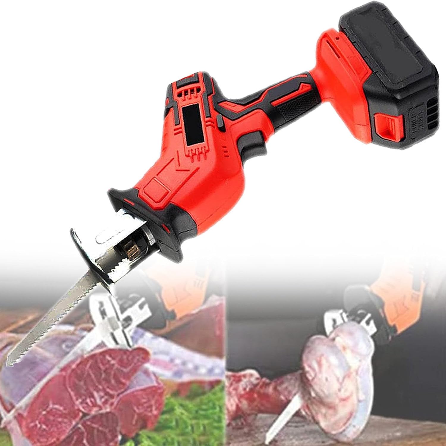 Bone Saw Cordless Professional Butcher Reciprocating Saw - Battery Powered Electric Bone Saw for Commercial and Home Usebattery