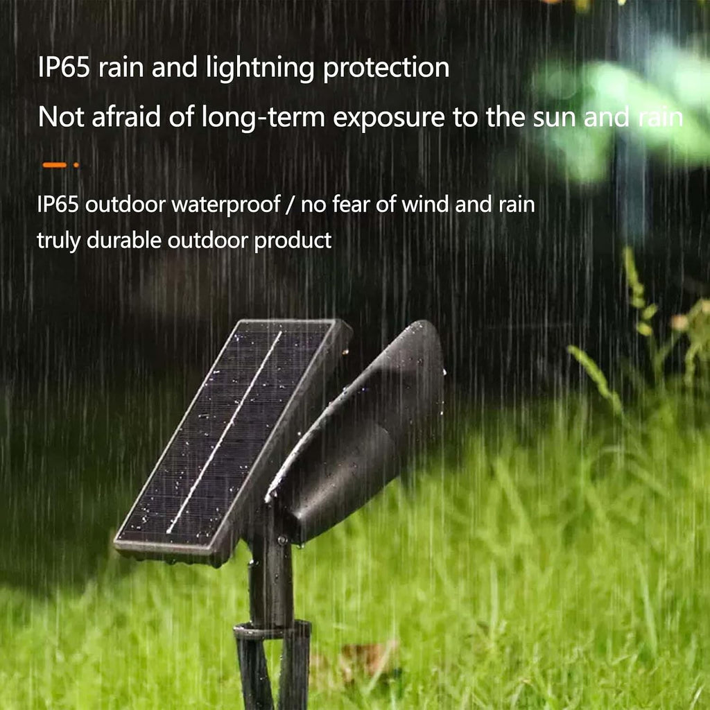 Solar SpotlightOutdoor, Waterproof, Led Lighting Waterproof Graden Lights,Solar Landscape Spotlight, Ground Lamp for Lawn Trees, Flag, Garden, Pond, Pathway, Pool Area Warm Light
