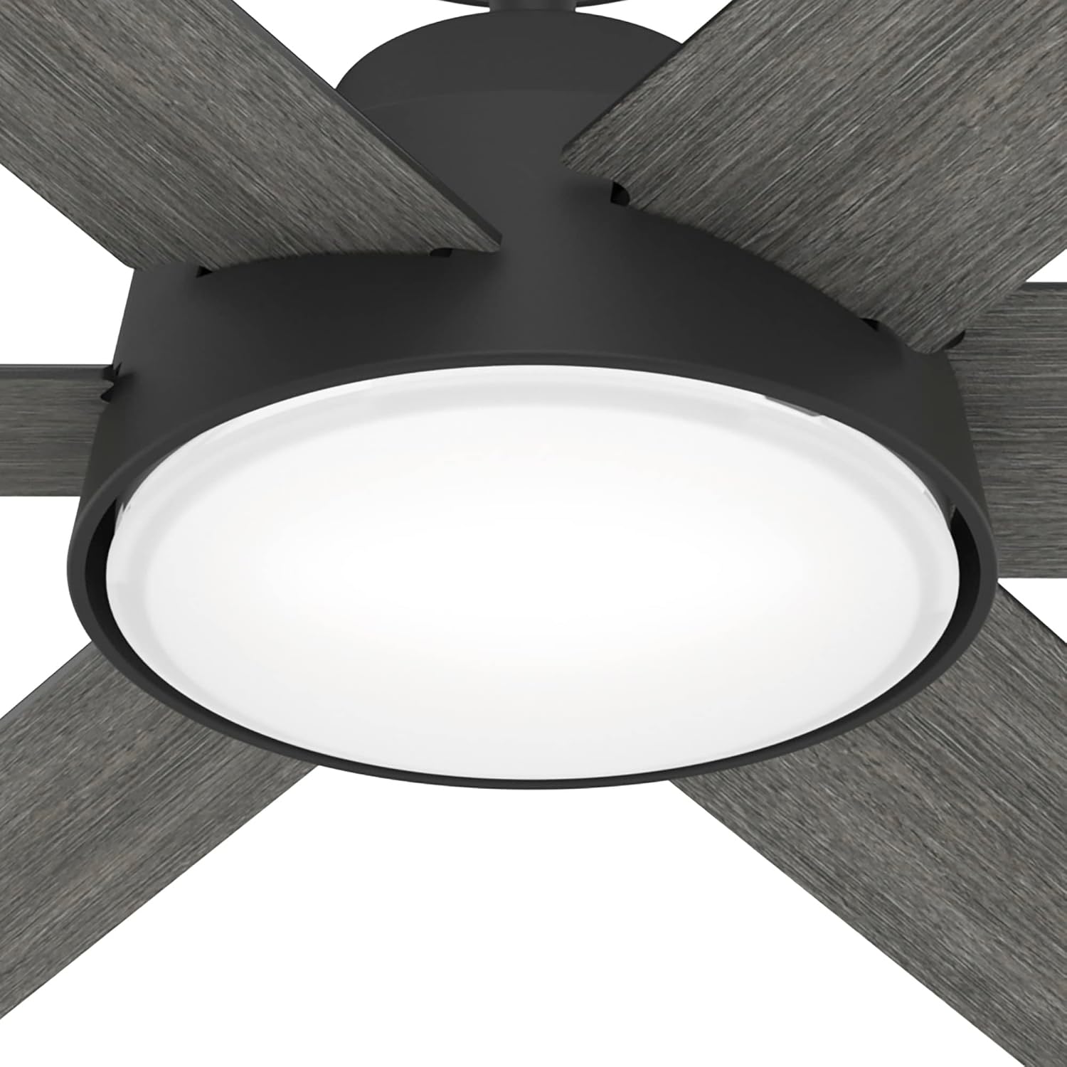 Hunter 52 inch Donatella Matte Black Ceiling Fan with LED Light Kit and Handheld Remote