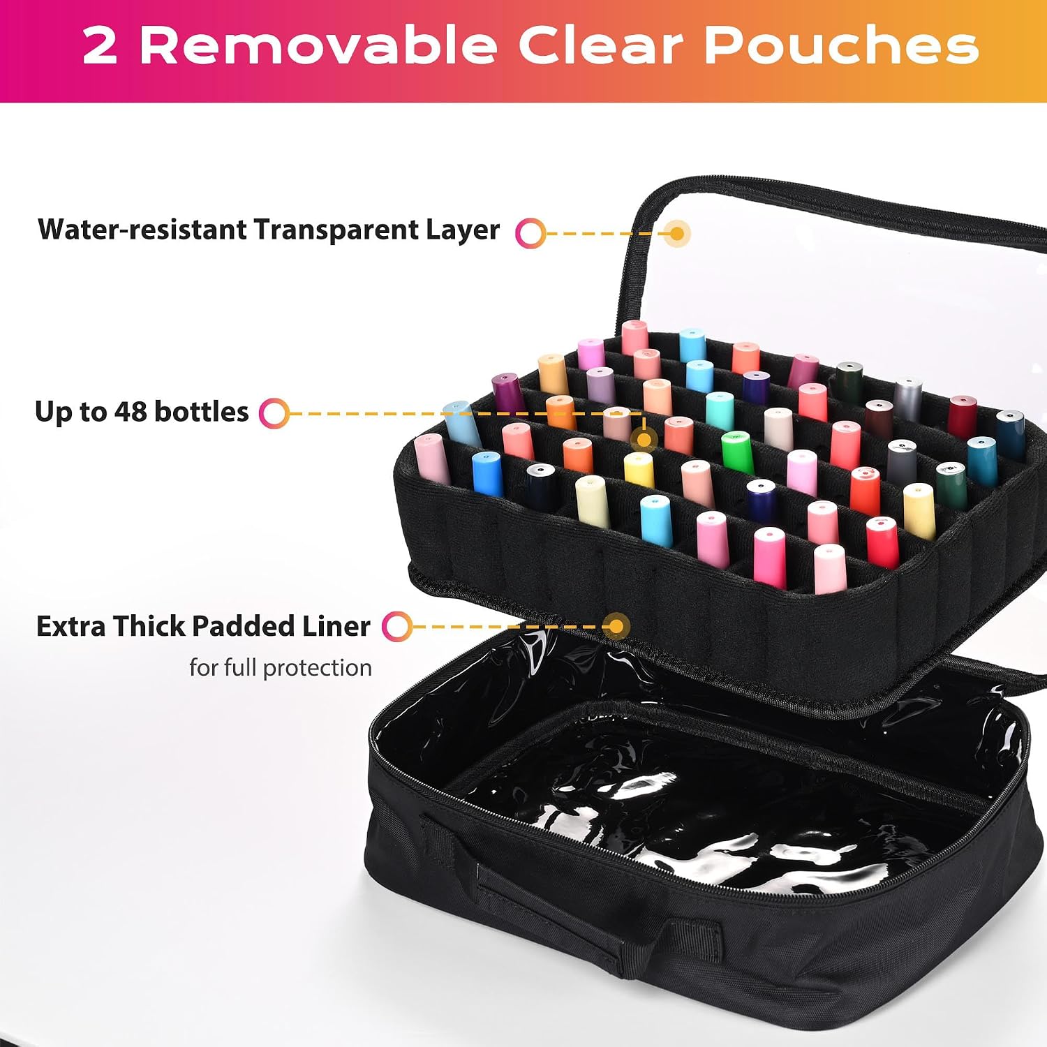 BYOOTIQUE Rolling Makeup Train Case Soft Sided Nylon Fabric Travel Cosmetic Organizer Storage Makeup Trolley Suitcase for Makeup Artist, Pink