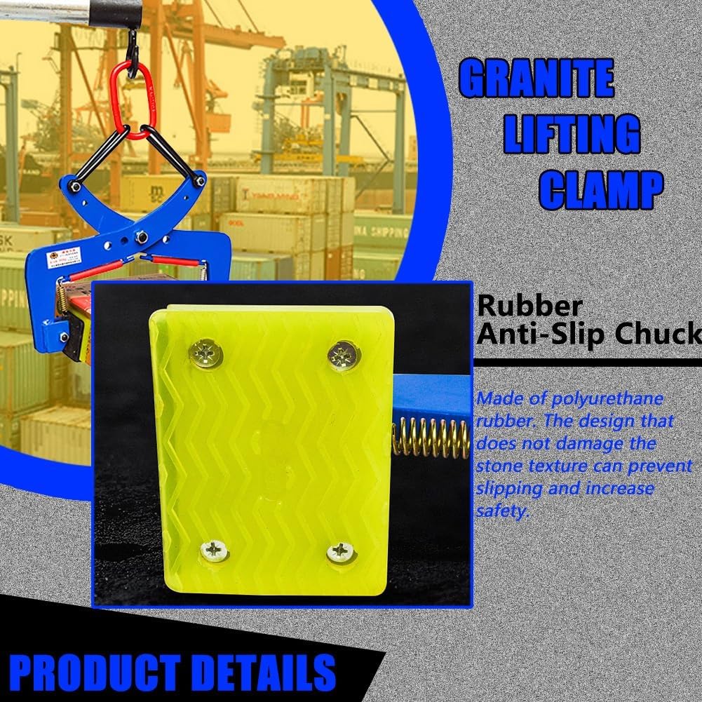 Granite Lifting Clamp With Hanging Ring Available In 6 Inch 8 Inch And 10 Inch Vertical Stone Clamps Heavy Duty Stone Carrying Clamps Ideal For Safe Lifting And Transporting Stone Slabs(10 inch)