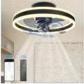 360° Oscillating Low Profile Ceiling Fan with Light, 20' Rotating Modern Flush Mount Ceiling Fan with Lights,LED 3000K-6500K Dimmable Quiet 6 Wind Speeds for Bedroom, Kitchen