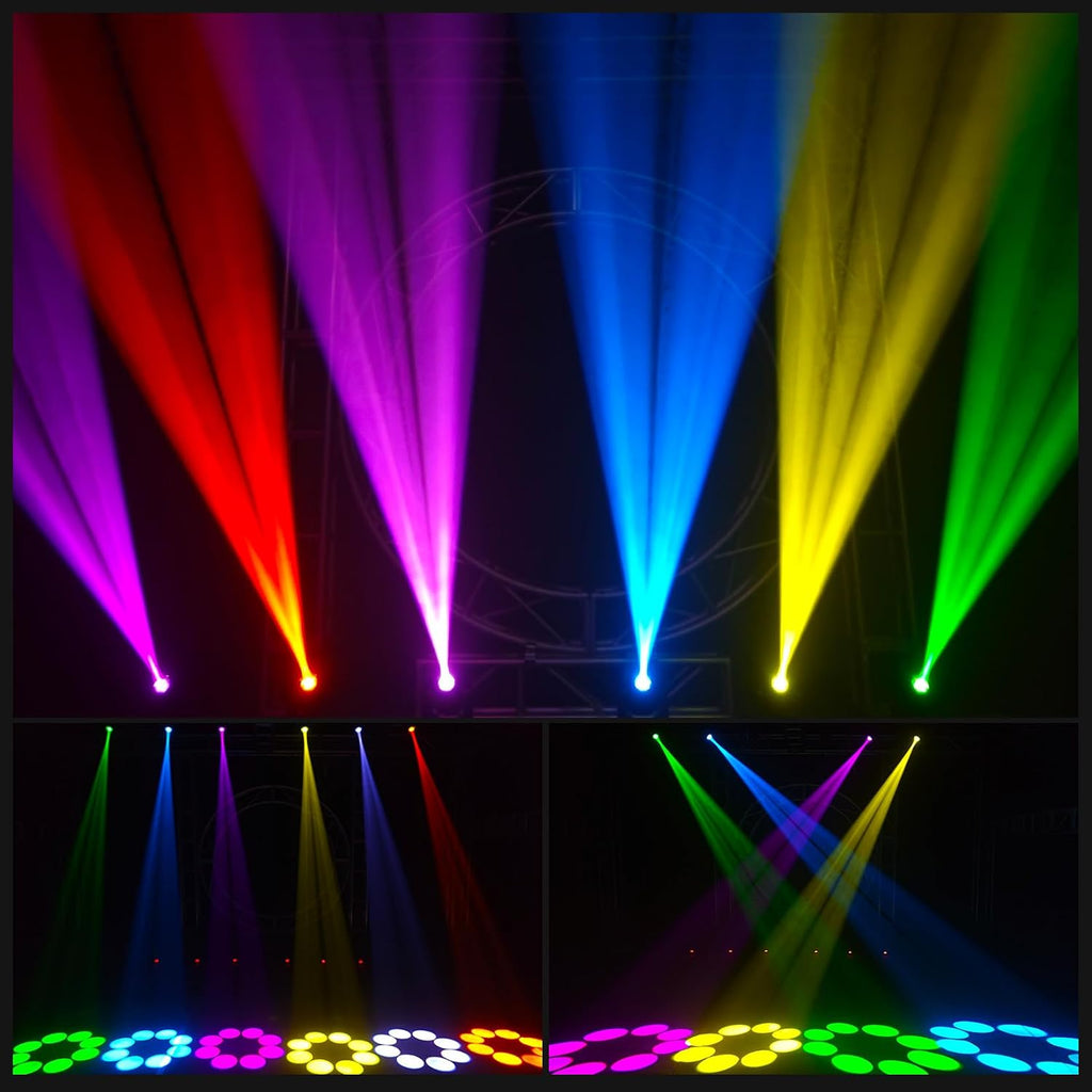 100W LED Moving Head Lights Beam 14Gobos 11Colors 8 Face Roto Prism Super Bright Silent Cooling System Dj Disco Light Spotlight Stage Light for Wedding Party Church Live Show Club (2 Pack)