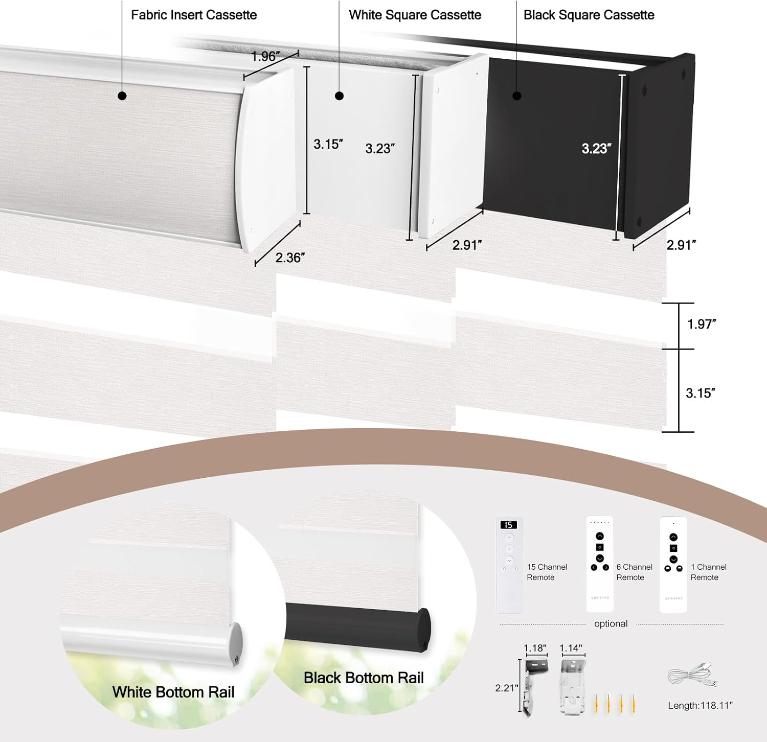 Motorized Zebra Blinds, Automatic 60% Blackout Shades for Indoor Windows Work with HomeKit, Alexa, Google Home, Customized Electric Blinds with Remote, App, Voice Control, Fabric Ivory