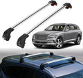ERKUL Heavy Duty Roof Rack Cross Bars for Genesis GV80 2021-2025 | Upgraded Aero Aluminum Crossbars with Smart Clamp System | Compatible with Flush Rails - Silver
