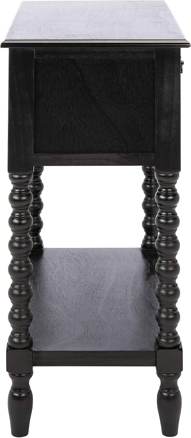 SAFAVIEH Furniture - Athena 3-Drawer Console Table - Black - Solid Wood - Farmhouse Classic Design - Ideal for Entryway, Living Room, Hallway, 23.5' W x 13' D x 29.5' H (CNS5703B)