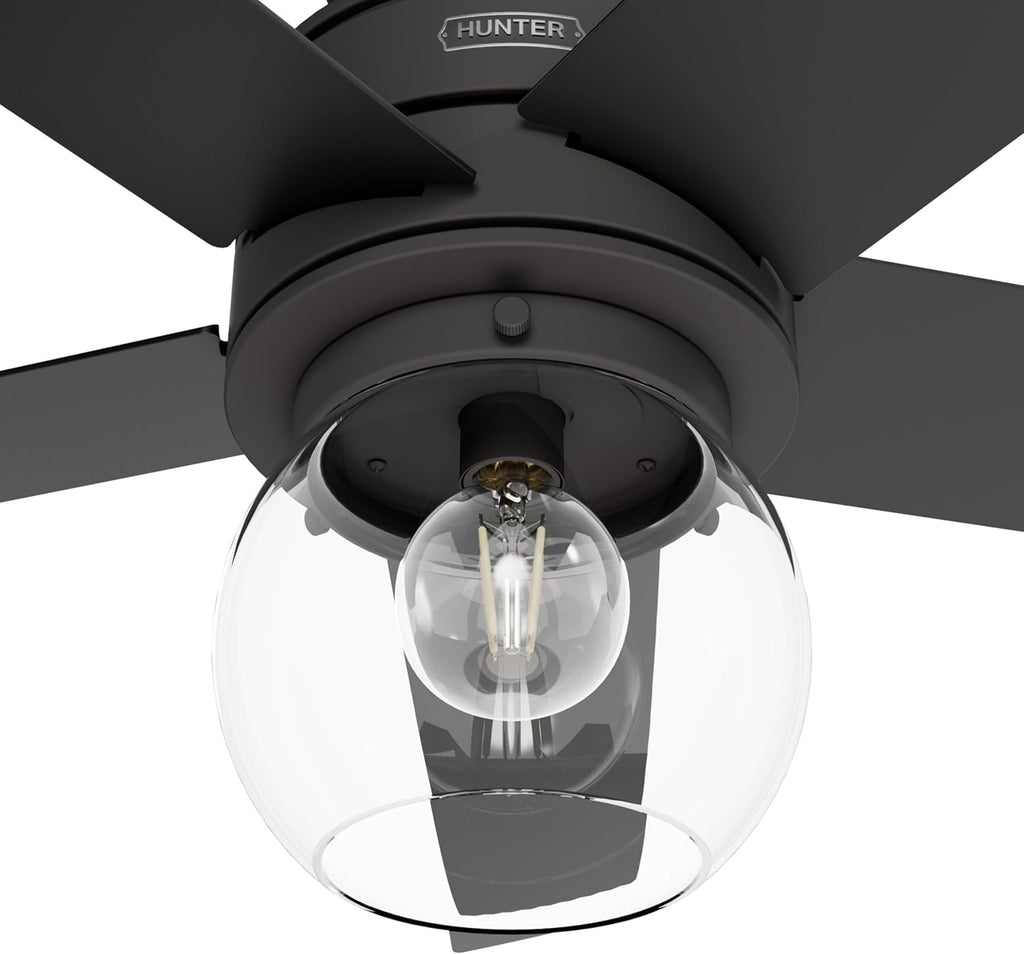 Hunter Xidane Ceiling Fan with LED Lights & Remote (Matte Black)