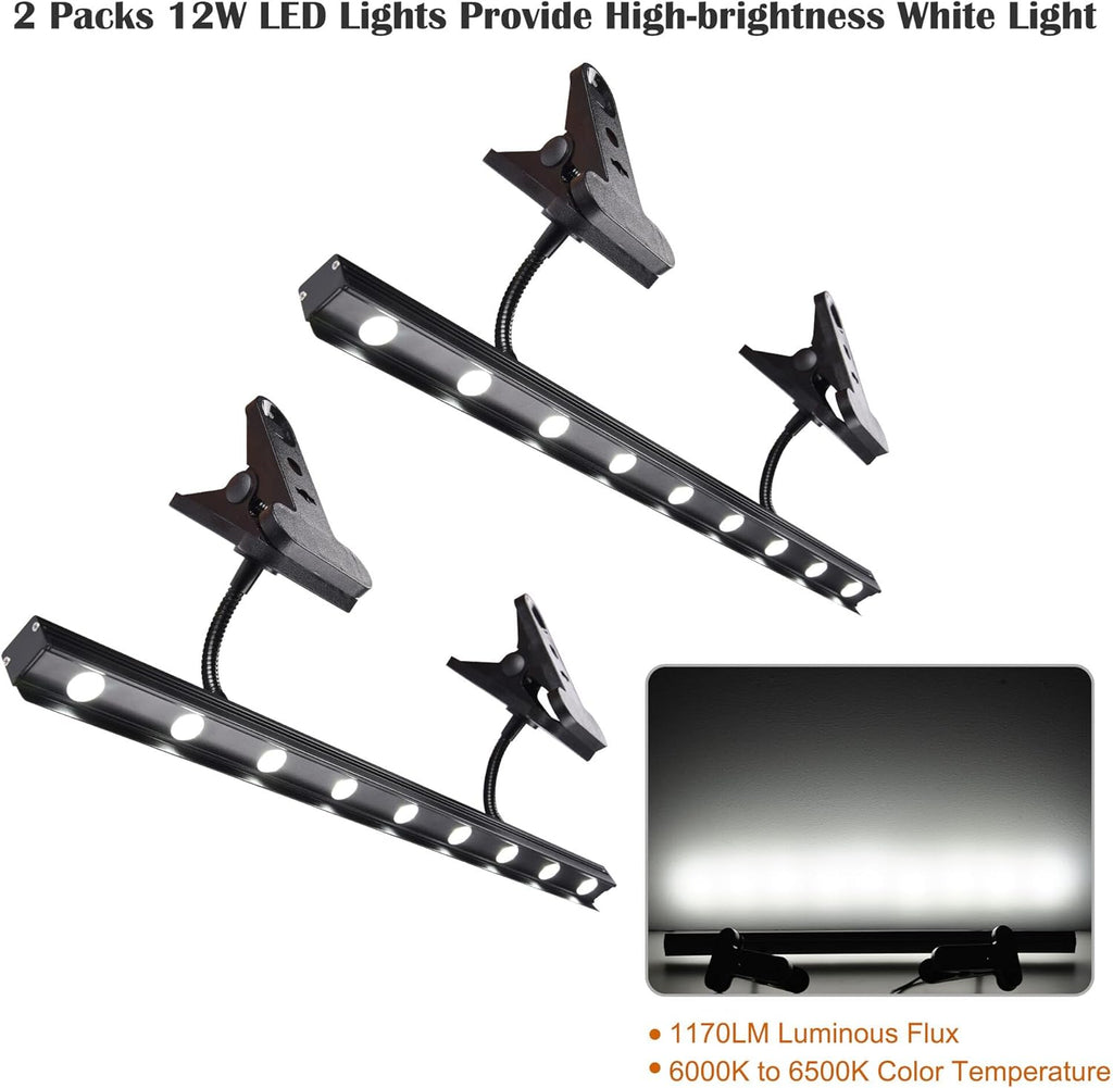 Yescom Instahibit LED Light Adjustable for Retractable Banner Stand Trade Show Exhibition Booth 4 Packs