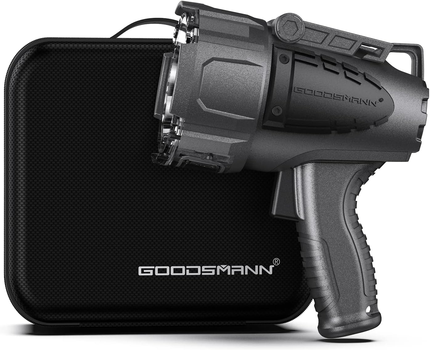 GOODSMANN Spotlight 10000 Lumen Waterproof Rechargeable Marine Spotlight LED Spotlights for Hunting with EVA Carrying Case 9903-C103-01A