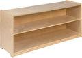 Flash Furniture Hercules Wooden 2 Section School Classroom Storage Cabinet for Commercial or Home Use - Safe, Kid Friendly Design - 24'H x 48'L (Natural)