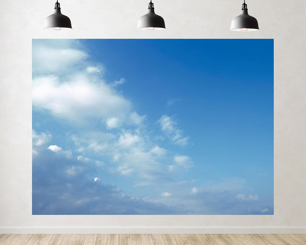 Trykid 20x10ft Blue Sky White Clouds Backdrop Clear Sky Clouds Natural Scenery Photography Background Newborn Baby Shower Wedding Ceremony Birthday Party Decoration Photo Prop
