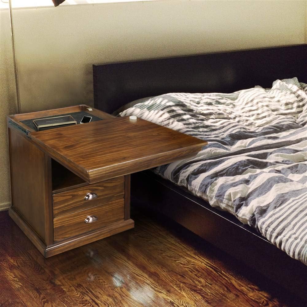 Casual Home Lincoln Nightstand Compartment, Concealment Furniture, Mocha