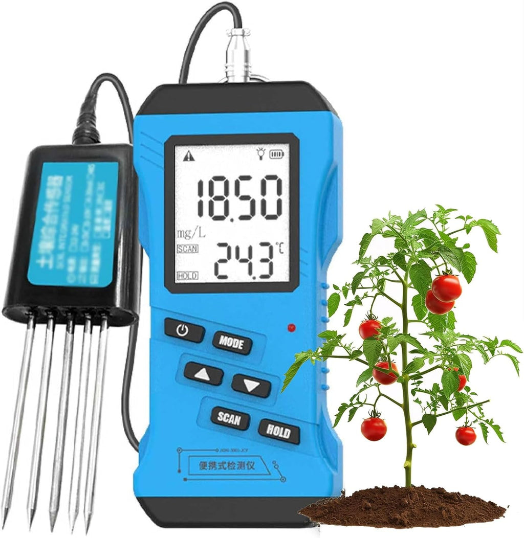 7-in-1 Soil Tester Kit - pH, Moisture, Nutrient, Conductivity, Phosphorus, Potassium, NPK - Accurate Gardening & Farming Soil Health Meter, Easy to Use, Essential for Plant Care