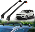 ERKUL Heavy Duty Roof Rack Cross Bars for Land Rover Range Rover Sport 2014-2022 | Upgraded Aero Aluminum Crossbars with Smart Clamp System | Compatible with Flush Rails - Black