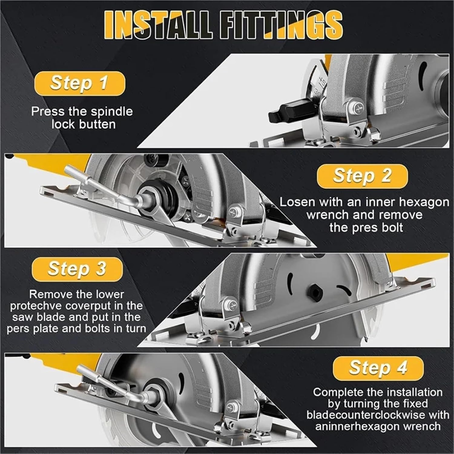 Reciprocating Saw, Electric 5in Brushless Circular Saw ﻿For 20V Battery ﻿Cordless 1000W Handheld Woodwork Power Tool