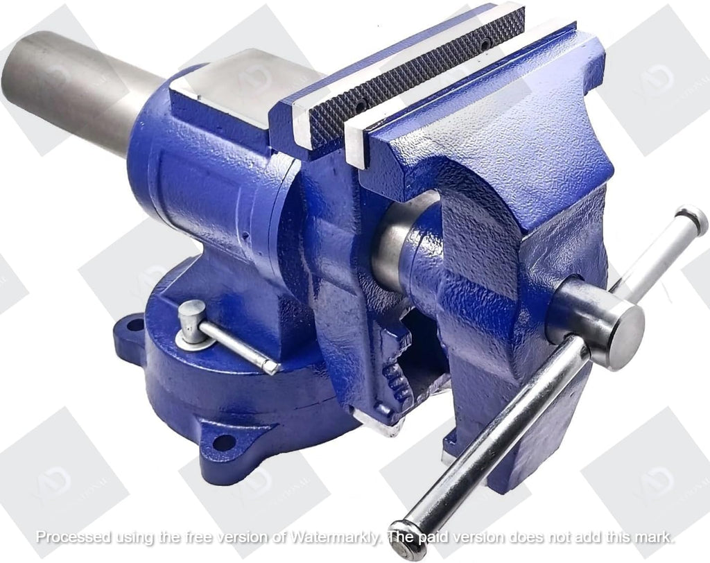 A.D. International 6' Heavy Duty Bench Vise, Double Swivel Rotating Vise Head/Body Rotates 360°,Pipe Vise Bench Vices 30Kn Clamping Force,for Clamping Fixing Equipment Home or Industrial Use