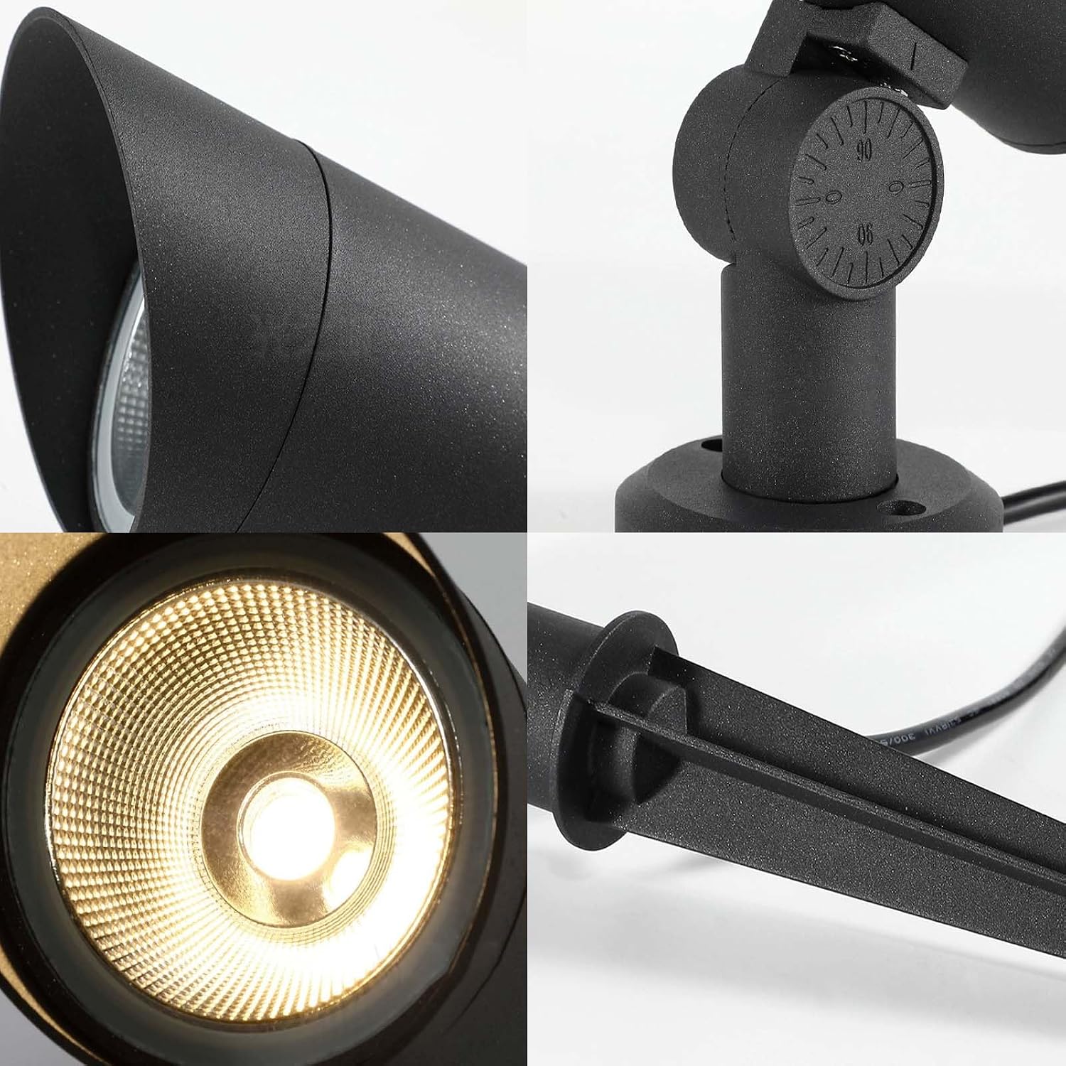Solar SpotlightOutdoor, Waterproof, Led Lighting Waterproof Graden Lights,Solar Landscape Spotlight, Ground Lamp for Lawn Trees, Flag, Garden, Pond, Pathway, Pool Area Warm Light