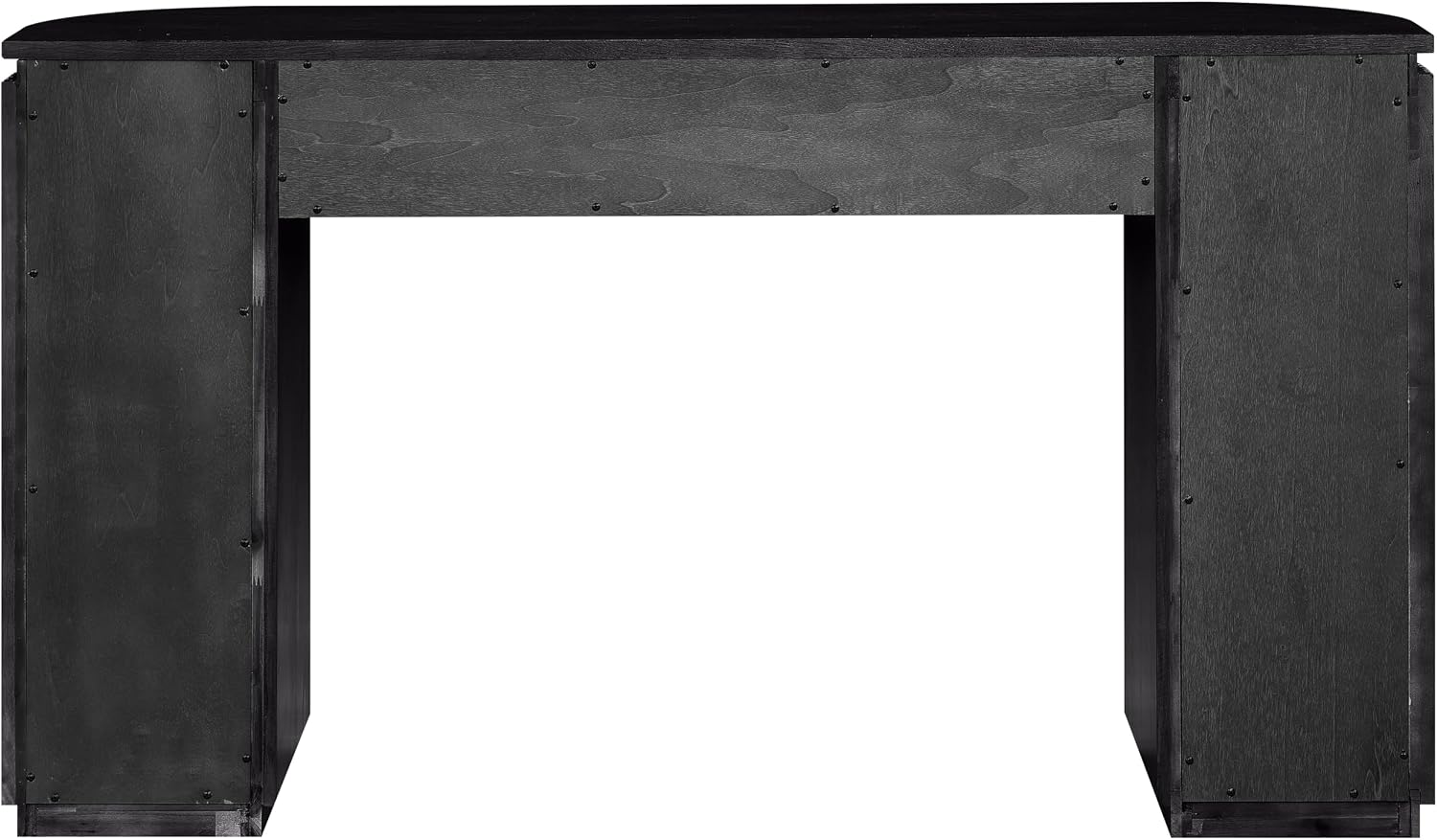 Meridian Furniture 818Black-T Astrid Collection Modern | Contemporary Vanity/Desk/Console Table with Rich Black Finish, Solid Wood and Oak Veneer, Fluted Wood, 52' W x 14' D x 30' H, Black