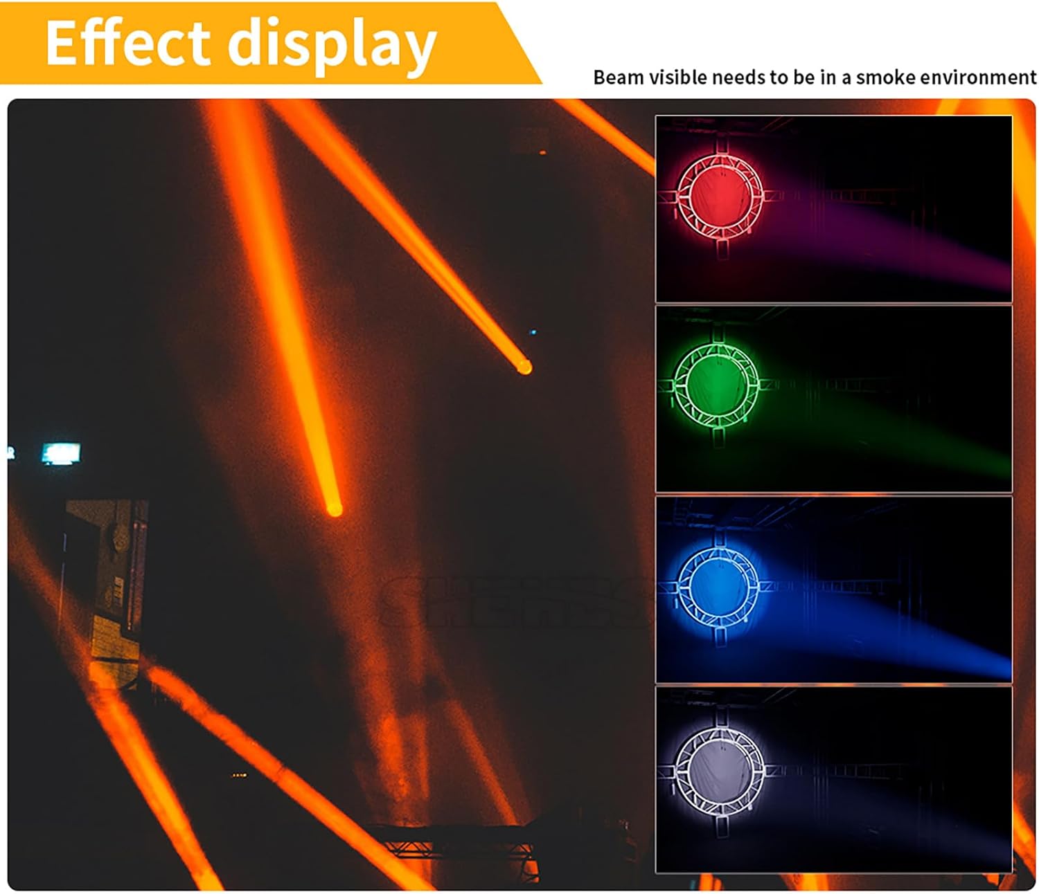 SHEHDS LEKO Profile Spotlights LED 250W RGBW 4in1 Color 17° Angle DJ Ellipsoidal Lights Manual Focus Four-Leaf Manual Cut Light Barrier 2500K-7500k DMX512 Stage Par Lights for Party KTV Bar Show