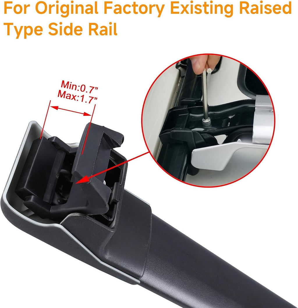 Autekcomma Heavy Duty Roof Rack Crossbars Replacement for 2007-2026 Toyota 4Runner,Anti-Corrosion,Aircraft Aluminum Black Matte with Anti-Theft Locks (ONLY FIT Original EXISTING Side Rail)