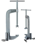 Matthews C-Clamps with Dual 5/8' Baby Pins or 1-1/8' Jr Receivers – Heavy-Duty Drop-Forged Steel Grip Clamps for Mounting Lights & Rigging – 4' to 12' Wide (10' with two 1-1/8' Receivers)