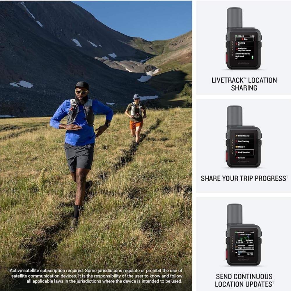 Garmin inReach Mini 3, Rugged Compact Global Satellite Communicator with Color Touchscreen, Two-Way Texting, Emergency SOS Messaging - Bundle w/Deco Essentials 26-Month CPS Plan