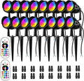 RGBW Low Voltage Landscape Lighting, 12V-24V Color Changing IP67 Waterproof Landscape Spotlights for Christmas Decorations Yard Tree Decorative (16)