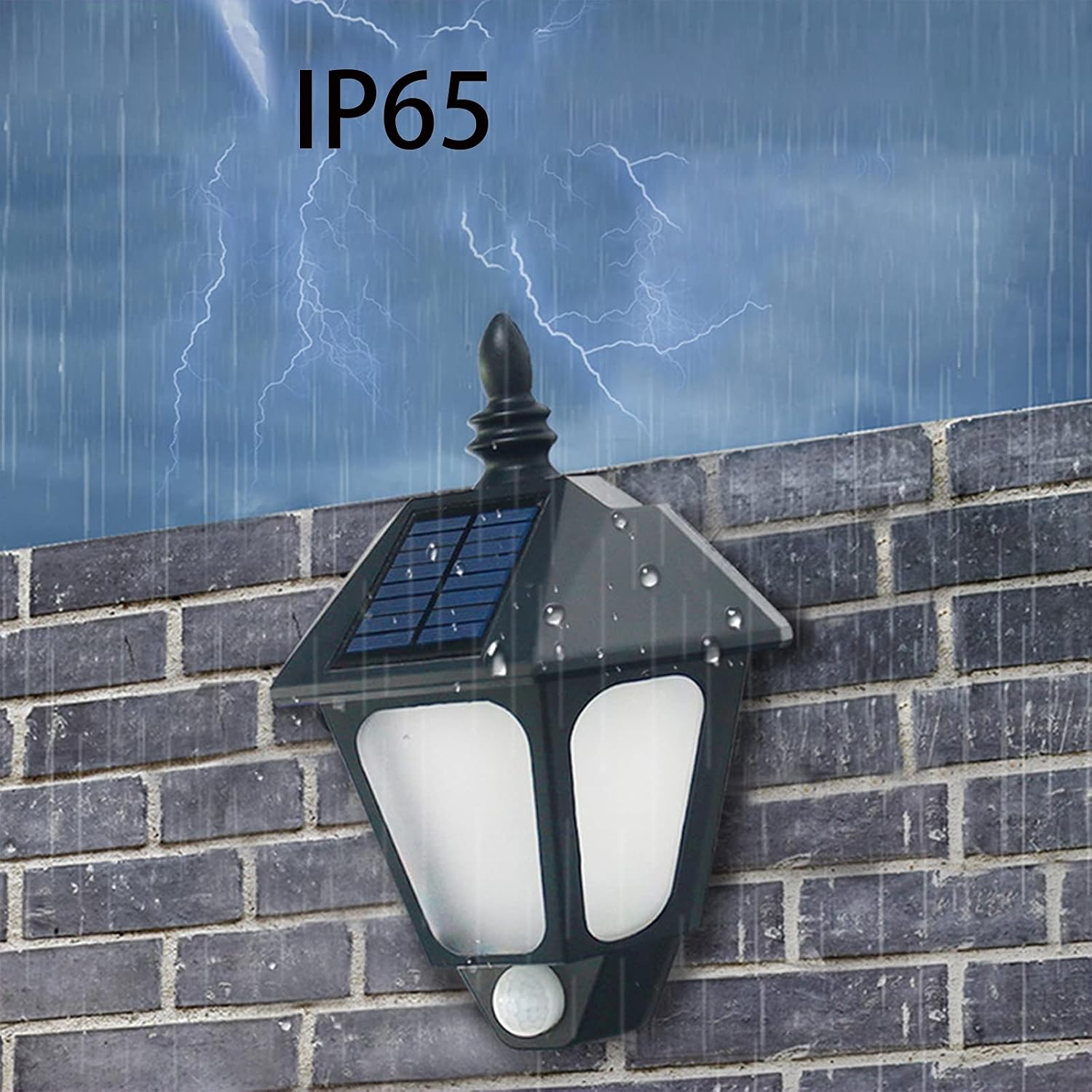 Smart Solar Light Outdoor with Motion Sensor Outside Wall Lights LED Waterproof IP65 Wall Sconce Lamp 3000K Warm White for Porch Garage House Front Door Corridor Illumination
