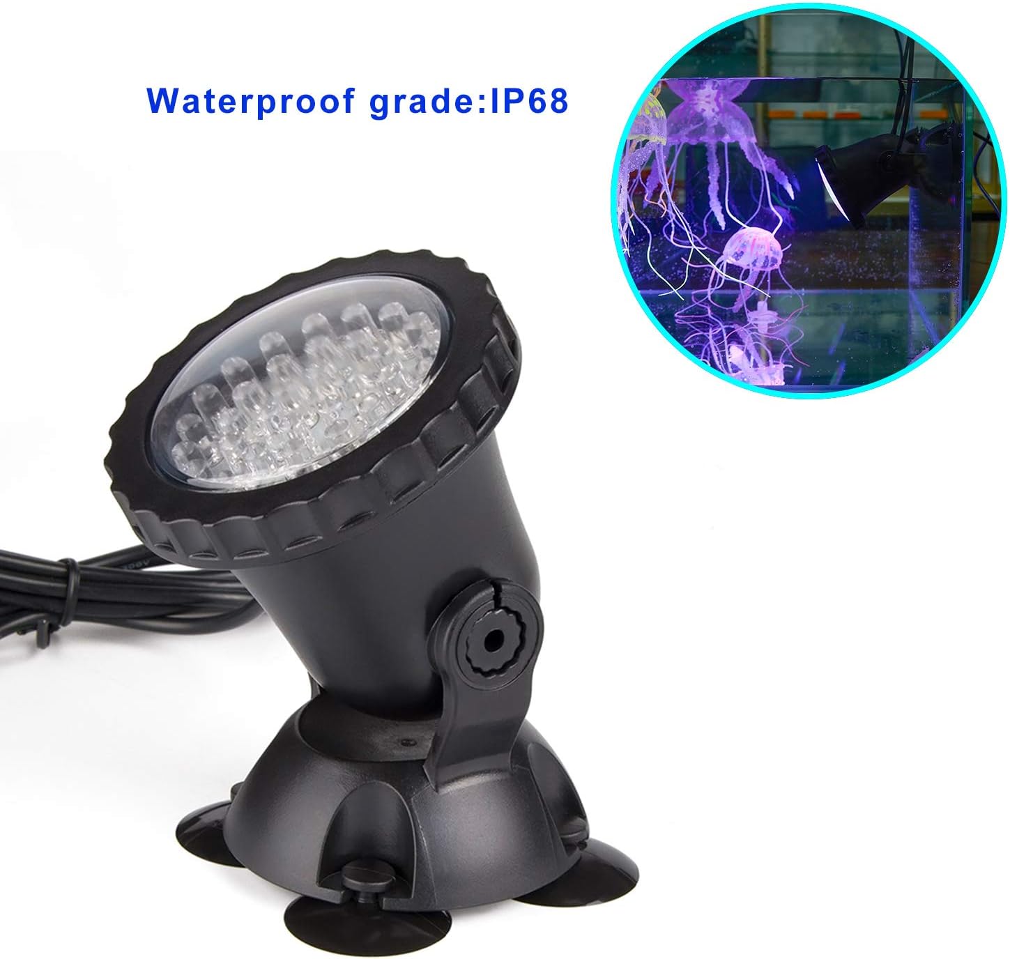 SHOYO Pond Lights Colored Underwater Fountain Lights (12 Lights) | Timer Submersible Memory Dimmable IP68 Waterproof Spotlights for Outdoor Water Pond Fountain Waterfall