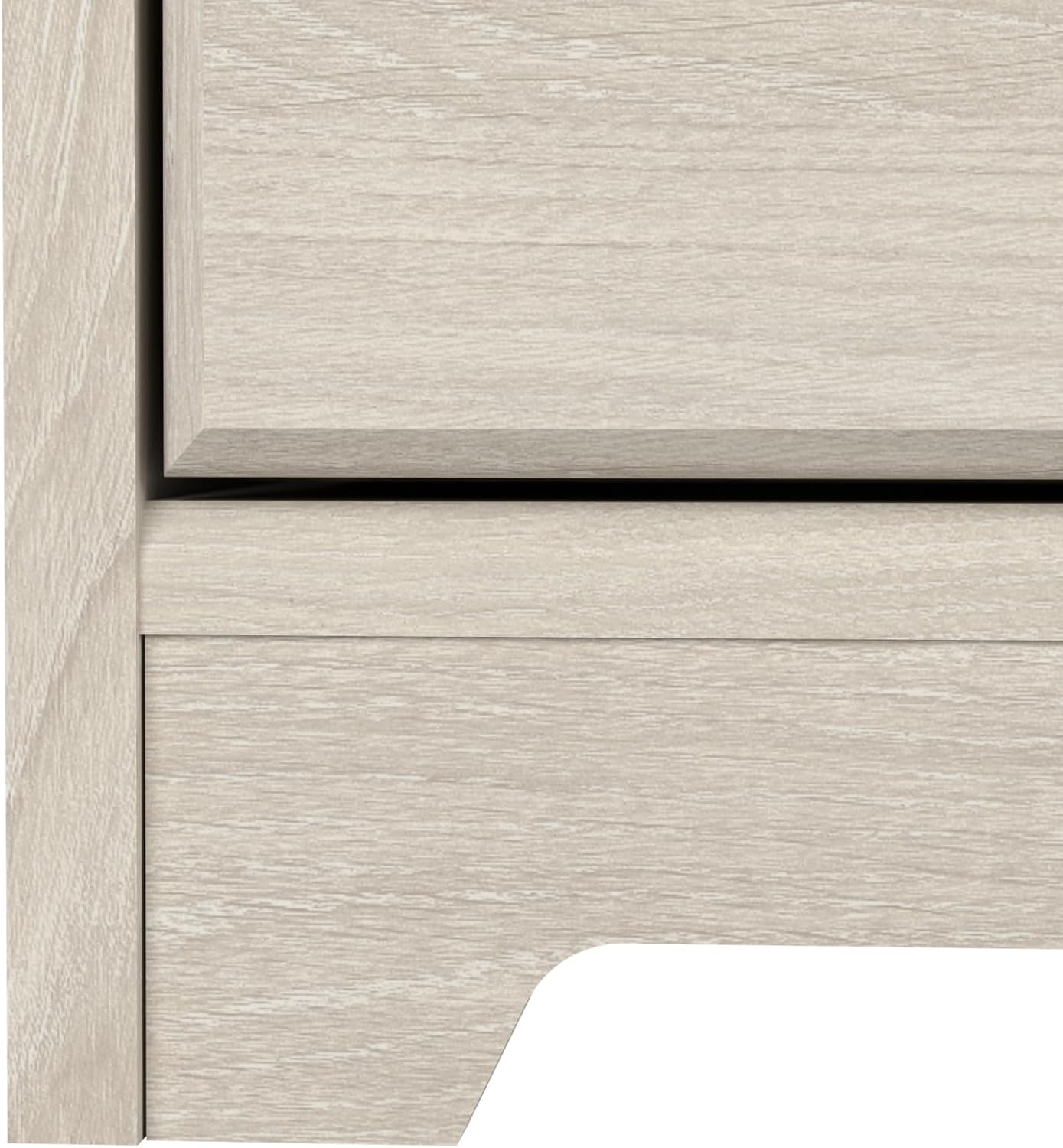 Bush Home Cabot 2 Drawer Lateral File Cabinet in Linen White Oak, Home Office Chest for Letter, Legal, and A4-size Document Storage