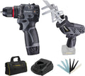Durofix G12 Series RK12136-2-K4 12V Cordless 3/8' Hammer Drill Power Tool Combo Kit with Reciprocating Saw, 1 Battery & Charger