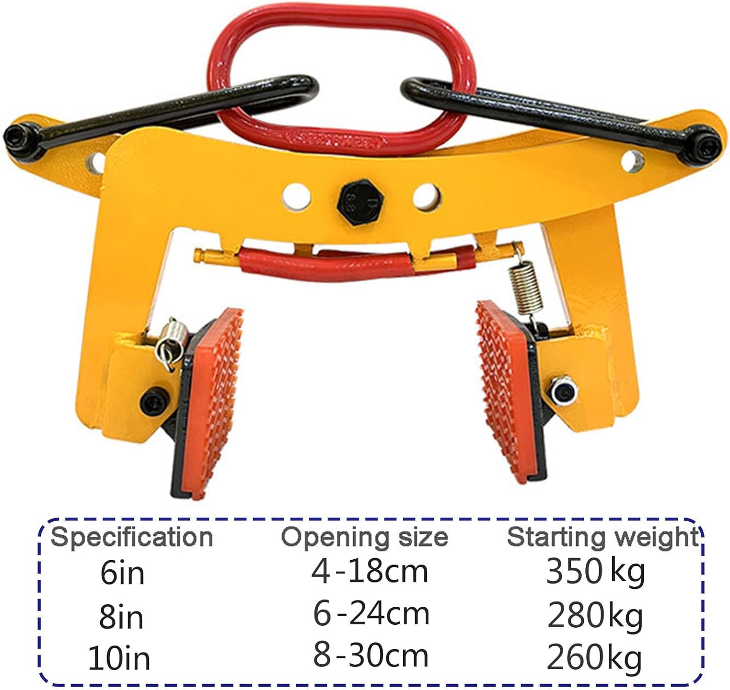 6in Stainless Steel Lifting Clamps, Heavy-Duty Vertical Plate Lifter for Steel & Stone Transport, Durable Lifting Tools for Safe Handling of Heavy Plates